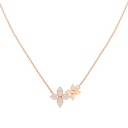 [Kincade Jewelery]STAR BLOSSOM NECKLACE PINK GOLD DIAMONDS
