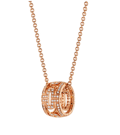 [Kincade Jewelery]PARENTESI NECKLACE PINK GOLD DIAMOND