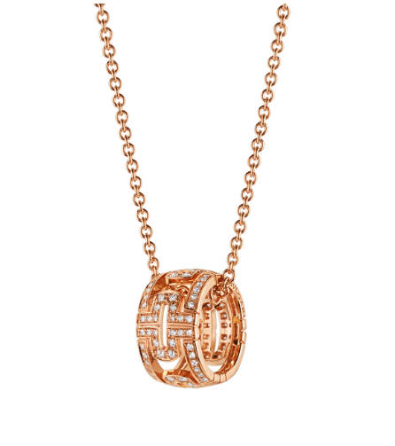 [Kincade Jewelery]PARENTESI NECKLACE PINK GOLD DIAMOND