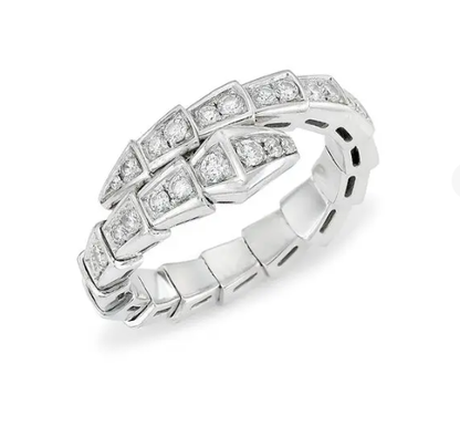 [Kincade Jewelery]SERPENTI RING SILVER DIAMOND PAVED 4MM