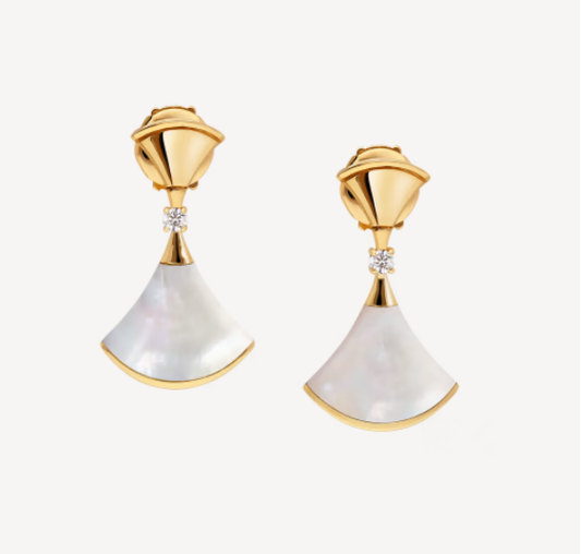 [Kincade Jewelery]DREAM MOP 1 DIAMOND EARRINGS