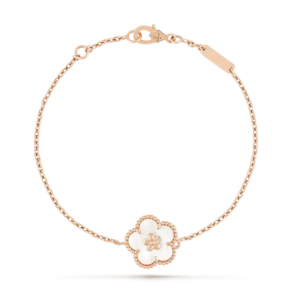 [Kincade Jewelery]LUCKY WHITE MOP PLUM BLOSSOM  BRACELET