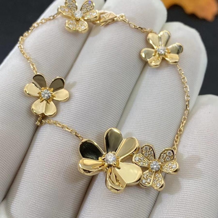 [Kincade Jewelery]FRIVOLE GOLD 5 FLOWERS BRACELET