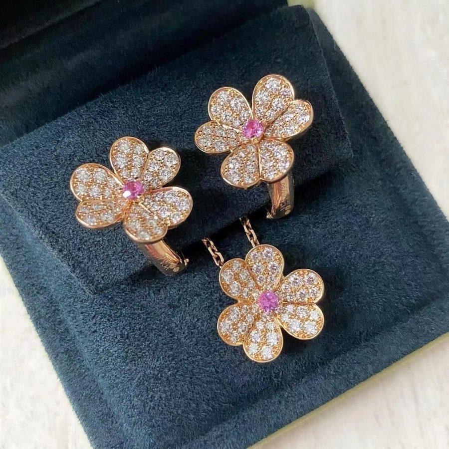 [Kincade Jewelery]FRIVOLE ROSE GOLD FLOWER DIAMOND NECKLACE