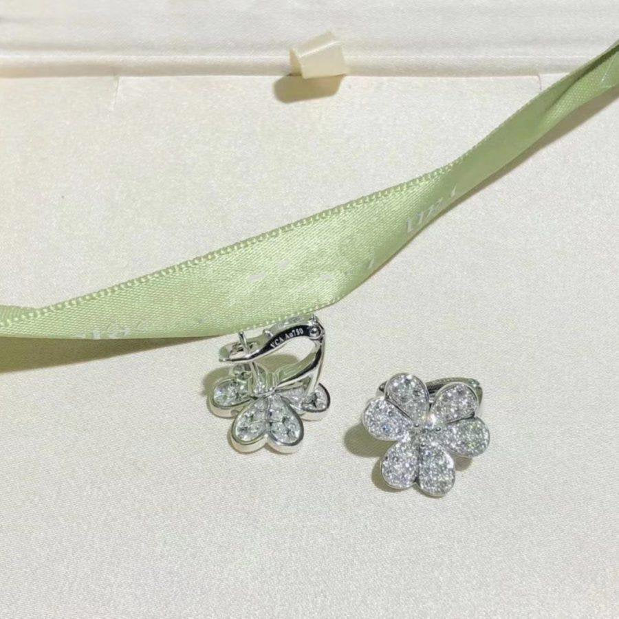 [Kincade Jewelery]FRIVOLE SILVER FLOWER DIAMOND EARRINGS
