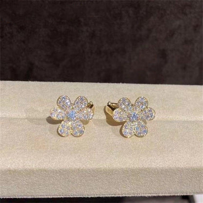 [Kincade Jewelery]FRIVOLE GOLD FLOWER DIAMOND EARRINGS