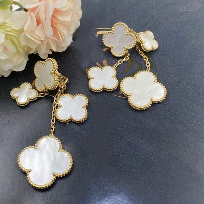 [Kincade Jewelery]Kincade EARRINGS WHITE MOP 4 MOTIFS GOLD