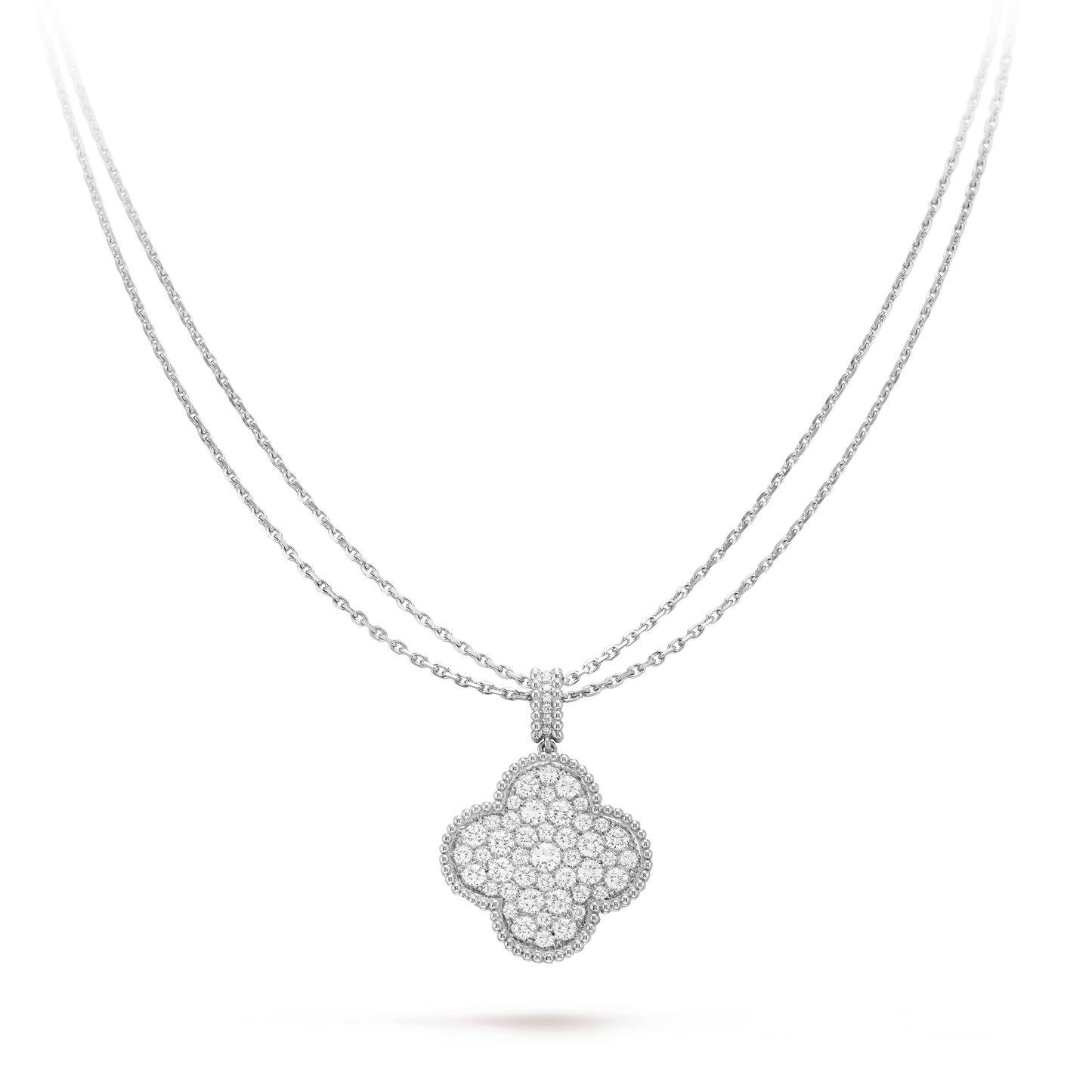 [Kincade Jewelery]Kincade 25MM SILVER FULL DIAMOND BIG Kincade NECKLACE