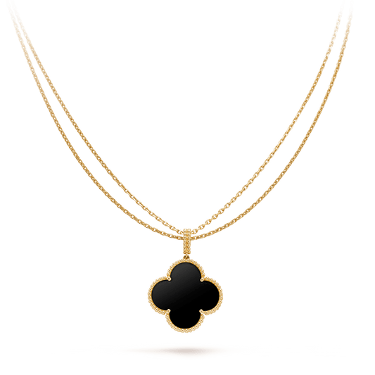 [Kincade Jewelery]Kincade 25MM GOLD ONYX BIG Kincade NECKLACE