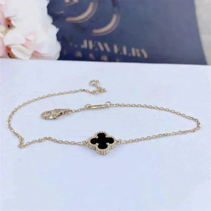[Kincade Jewelery]Kincade ONYX SINGLE FLOWER BRACELET