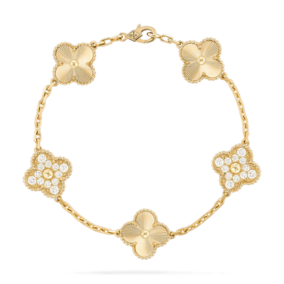 [Kincade Jewelery]Kincade BRACELET 5 MOTIFS GOLD DIAMOND