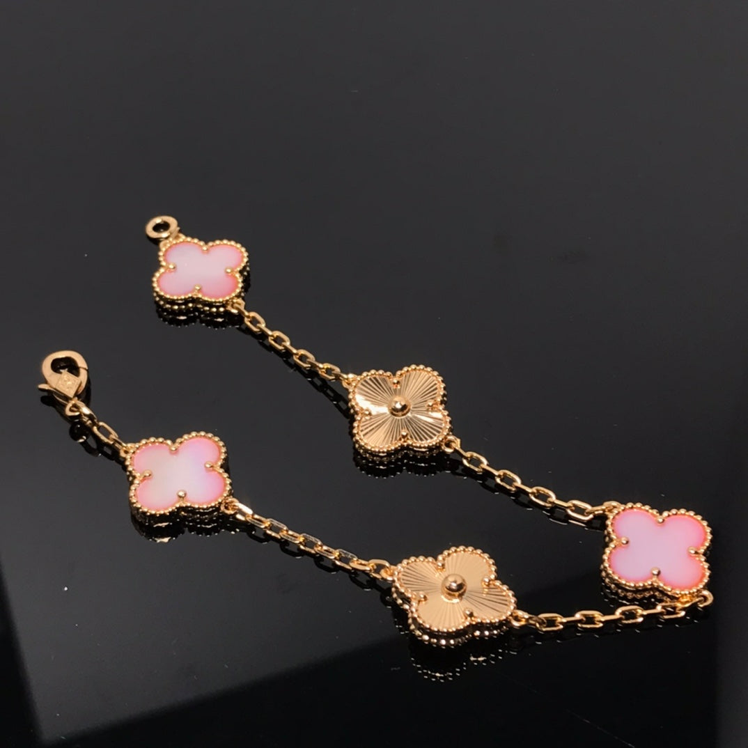 [Kincade Jewelery]Kincade BRACELET 5 MOTIF PINK AND PINK GOLD