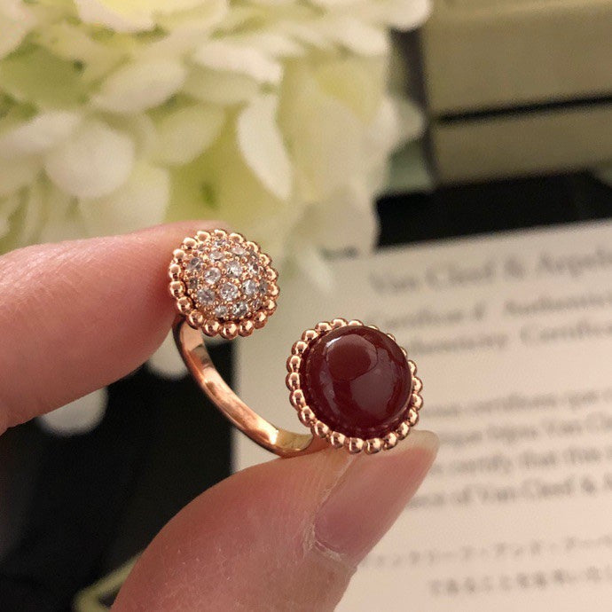 [Kincade Jewelery]PERLEE COULEURS DIAMOND ROSE GOLD BETWEEN THE FINGER RING