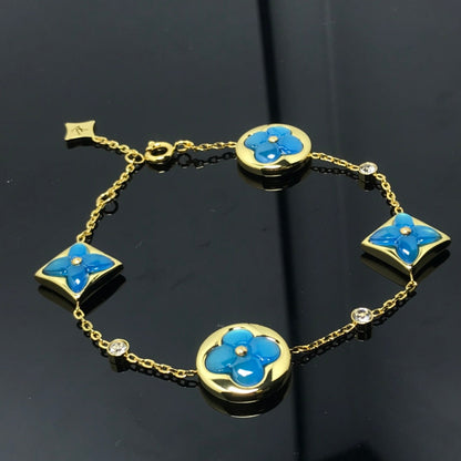 [Kincade Jewelery]STAR AND SUN 4 MOTIF BLUE BRACELET