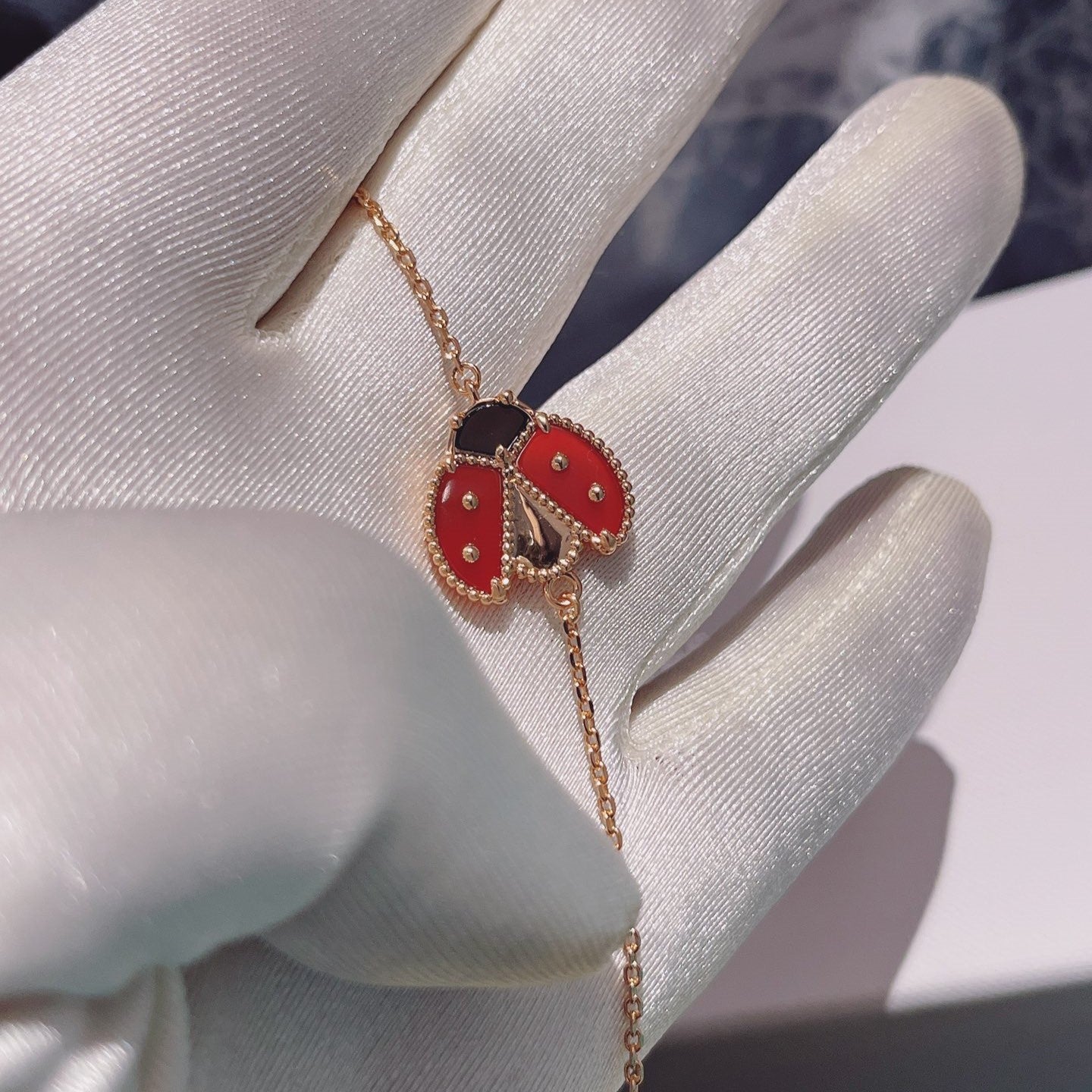 [Kincade Jewelery]LUCKY SPRING 1 MOTIF PINK GOLD BRACELET